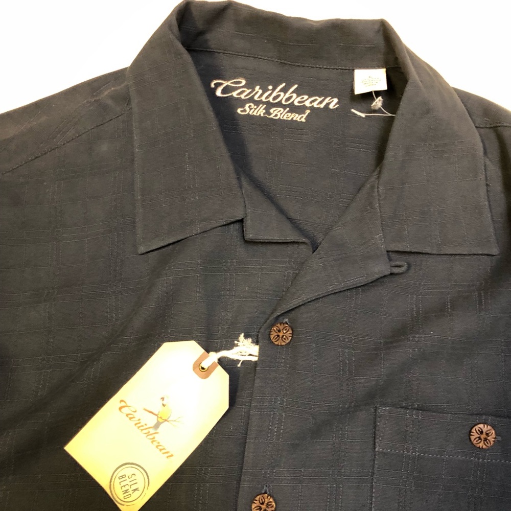 NWT Caribbean Silk men’s shirt sz large